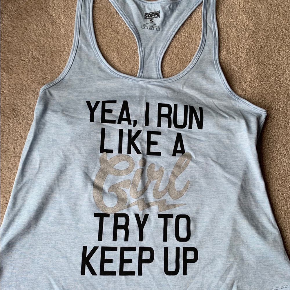 Racer back running tank top